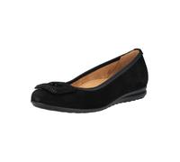 Ballerina GABOR COMFORT "Gabor Comfort Ballerinas Veloursleder", Damen, Gr. 39, schwarz, Veloursleder, Schuhe Ballerina (46565900-39) schwarz