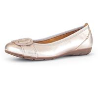 Ballerina GABOR, Damen, Gr. 35, gold (goldfarben), Glattleder, metallic, Schuhe Ballerina, flache Schuhe, Slipper mit Hovercraft Luftkammern-Laufsohle (64410131-35)