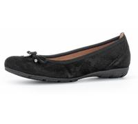 Ballerina GABOR, Damen, Gr. 38,5, schwarz, Ziegenveloursleder, Schuhe Ballerina, Flache Schuhe, Business Schuhe mit Hovercraft Luftkammern-Laufsohle (76193664-38,5) schwarz