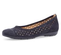 Ballerina GABOR, Damen, Gr. 38, blau (nachtblau), Nubukleder, Schuhe Ballerina, Slipper, Businessschuh, Halbschuh mit Hovercraft Luftkammerlaufsohle, Topseller (26238652-38) nachtblau