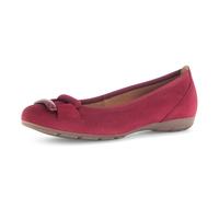 Ballerina GABOR, Damen, Gr. 38, rot (bordeaux), Ziegenveloursleder, unifarben, Schuhe Ballerina, Businessschuh, Schlupfschuh mit Hovercraft-Luftkammern (34716824-38) bordeaux
