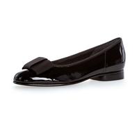 Ballerina GABOR, Damen, Gr. 43, schwarz, Lackleder, Schuhe Ballerina, Flats, Kitten Heel, Festliche Schuhe mit dekorativer Schleife (66146658-43) schwarz