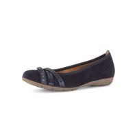 Ballerina GABOR "Eleganter Ballerina", Damen, Gr. 39, schwarz (blau), Schuhe Ballerina (35304736-39) blau