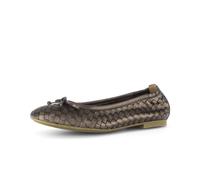 Ballerina GABOR "Gabor Ballerinas Glattleder", Damen, Gr. 40,5, bronze, Glattleder, Schuhe Ballerina (61988966-40,5) bronze