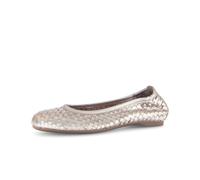 Ballerina GABOR "Eleganter Ballerina Effektleder", Damen, Gr. 40,5, gold, Schuhe Ballerina (53596424-40,5)