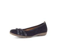 Ballerina GABOR "Eleganter Ballerina Materialmix Leder", Damen, Gr. 40, blau, Schuhe Ballerina (35304736-40) blau