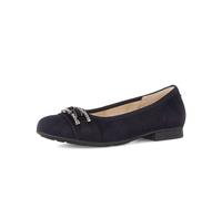 Ballerina GABOR "Eleganter Ballerina Rauleder", Damen, Gr. 40,5, blau, Schuhe Ballerina (73057610-40,5)