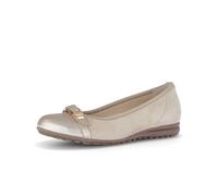 Ballerina GABOR "Eleganter Ballerina Rauleder", Damen, Gr. 40, beige, Schuhe Ballerina (28712126-40)