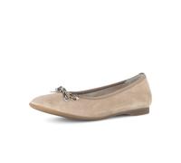 Ballerina GABOR "Eleganter Ballerina Rauleder", Damen, Gr. 44, beige, Schuhe Ballerina (44300160-44)