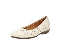 Ballerina GABOR "Gabor Ballerinas Leder", Damen, Gr. 38,5, creme, Leder, Schuhe Ballerina (47559256-38,5) creme