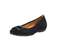 Ballerina GABOR "Gabor Ballerinas Veloursleder", Damen, Gr. 40,5, dunkelblau, Veloursleder, Schuhe Ballerina (63116635-40,5) dunkelblau