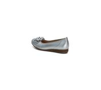 Gabor Ballerina Comfort Leder Damen Silber Größe 38,5