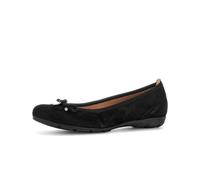 Ballerina GABOR, Damen, Gr. 36, schwarz, Ziegenveloursleder, klassisch, Schuhe, Flache Schuhe, Business Schuhe mit Hovercraft Luftkammern-Laufsohle (76193664-36) schwarz