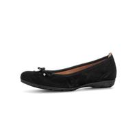 Gabor Ballerina 76193664-37 - Damen Gr. 37 Schwarz Ziegenveloursleder klassisch Hovercraft Laufsohle