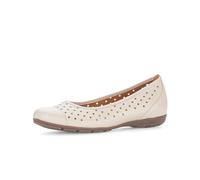 Ballerina GABOR "Gabor Ballerinas Leder", Damen, Gr. 38,5, creme, Leder, Schuhe Ballerina (47559256-38,5) creme
