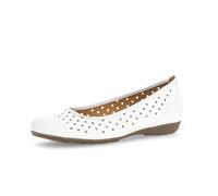 Ballerina GABOR "Sportliche Ballerina Glattleder", Damen, Gr. 43, weiß, Schuhe Ballerina (24580925-43) weiß