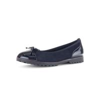 Ballerina GABOR "Sportliche Ballerina Materialmix Leder/Lederimitat", Damen, Gr. 44, blau, Schuhe Ballerina (49823960-44)
