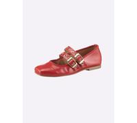 Ballerina HEINE, Damen, Gr. 35, rot, Glattleder, Lackleder, Leder, Rindsleder, Schuhe Ballerina (78475512-35) rot