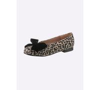 Ballerina HEINE, Damen, Gr. 40, beige (beige, schwarz), Synthetik, Textil, Schuhe Ballerina (76974062-40) beige, schwarz