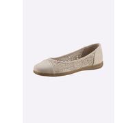 Ballerina JANA, Damen, Gr. 39, Textil, beige, Schuhe Ballerina (16488834-39) beige