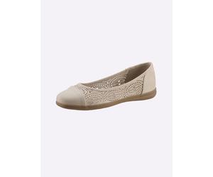 Ballerina JANA, Damen, Gr. 40, Textil, beige, Schuhe Ballerina (16488834-40) beige
