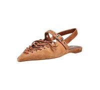 Ballerina JEFFREY CAMPBELL "Jeffrey Campbell Ballerinas Leder", Damen, Gr. 38, braun (tan), Leder, Schuhe Ballerina (76911414-38) tan