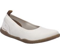 Ballerina JOSEF SEIBEL "Cassandra 06", Damen, Gr. 38, weiß, Textil, Veloursleder, Schuhe Ballerina, Slipper, Komfortschuh, Schlupfschuh in Schuhweite G (=weit) (31375667-38) weiß