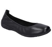 Ballerina JOSEF SEIBEL "Fenja 01", Damen, Gr. 36, schwarz (schwarz uni), Leder, Schuhe Ballerina, Flache Schuhe, Bequemschuh, Slipper zum Schlupfen (43020831-36)