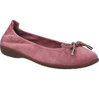 Ballerina JOSEF SEIBEL "Fenja 09", Damen, Gr. 38, rosa, Veloursleder, Schuhe Ballerina, Schlupfschuh, Businessschuh, Komfortschuh mit Kordel-Schleife, G-Weite (20601603-38) rosa