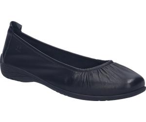 Ballerina JOSEF SEIBEL "Fenja 36", Damen, Gr. 37, schwarz, Leder, unifarben, Schuhe Ballerina, Schlupfschuh, Businessschuh, Komfortschuh mit Gummizug, G-Weite (92785138-37) schwarz