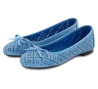 Ballerina LASCANA, Damen, Gr. 36, blau (königsblau), Obermaterial: 100% Lederimitat. Decksohle: 100% Lederimitat. Futter: 100% Lederimitat. Laufsohle: 100% Synthetik, unifarben, Schuhe Ballerina, Frei
