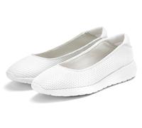 Ballerina LASCANA "Freizeitschuh, Slipper, Halbschuh", Damen, Gr. 37, weiß, Obermaterial: 100% Textilmaterial. Decksohle: 100% Textilmaterial. Futter: 100% Textilmaterial. Laufsohle: 100% Synthetik, u