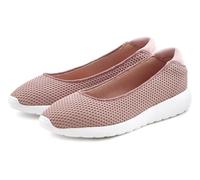 Ballerina LASCANA "Freizeitschuh, Slipper, Halbschuh, Slip-On-Sneaker", Damen, Gr. 42, rosa, Obermaterial: 100% Textilmaterial. Decksohle: 100% Textilmaterial. Futter: 100% Textilmaterial. Laufsohle: 