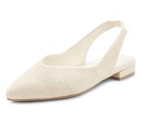 Ballerina LASCANA "Sling-Ballerina, Sandale", Damen, Gr. 39, beige, Obermaterial: 100% Textilmaterial. Decksohle: 100% Lederimitat. Futter: 100% Lederimitat. Laufsohle: 100% Synthetik, Strukturmuster,