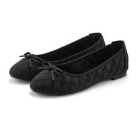 Ballerina LASCANA "Slipper, Schlüpfschuh, Freizeitschuh, Slip-On-Sneaker", Damen, Gr. 38, schwarz, Obermaterial: 100% Lederimitat. Decksohle: 100% Textilmaterial. Futter: 100% Textilmaterial. Laufsohl