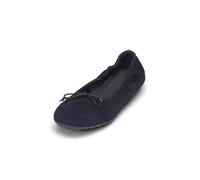 Ballerina MARC O'POLO "aus softem Ziegenleder", Damen, Gr. 37, blau (m890), Obermaterial: 100% Leder (Ziege), unifarben, Schuhe Ballerina (52318845-37) m890