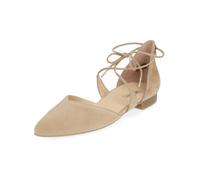Paul Green Damen, Frauen Klassische Ballerinas,Ballerina-Schuhe,Ballett-Schuhe,Ballet-Flats,flach,Ausgehschuhe,Abendschuhe,Beige (JA),38 EU / 5 UK