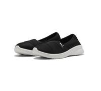Ballerina PUMA "Adelina 2 Sneakers Damen", Damen, Gr. 38,5, schwarz-weiß (schwarz, weiß), Obermaterial: Textil. Futter: Textil. Innensohle: Textil. Laufsohle: Synthetik, Schuhe Ballerina (52557842-38,