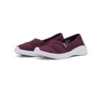 Ballerina PUMA "Adelina 2 Sneakers Damen", Damen, Gr. 38,5, Textil, lila (ruby noir weiß rot), Obermaterial: Textil. Futter: Textil. Innensohle: Textil. Laufsohle: Synthetik, Schuhe Ballerina (7362522