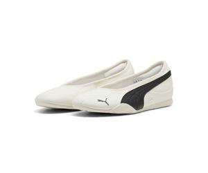 Ballerina PUMA "Catch Soleil Ballerinas Damen", Damen, Gr. 37,5, warm weiß schwarz, Obermaterial: Textil, Synthetik, Leder. Futter: Textil. Innensohle: Textil. Laufsohle: Gummi, Schuhe Ballerina (4860