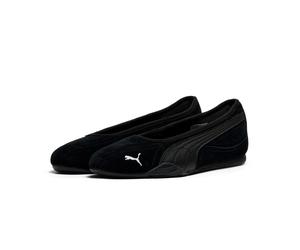 Ballerina PUMA "Catch Soleil Ballerinas Damen", Damen, Gr. 38,5, schwarz, weiß, Obermaterial: Synthetik, Textil, Kuhleder, Leder. Futter: Textil. Innensohle: Textil. Laufsohle: Gummi, Schuhe Ballerina