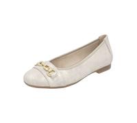 Ballerina REMONTE "Remonte Ballerinas Leder", Damen, Gr. 40, silber, Leder, Schuhe Ballerina (73364240-40) silber