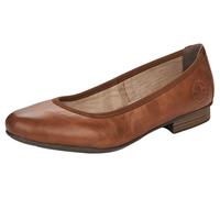Ballerina RIEKER, Damen, Gr. 42, braun, Leder, Schuhe Ballerina, Pumps, Business Schuh in schlichter Eleganz, Topseller (55482939-42)