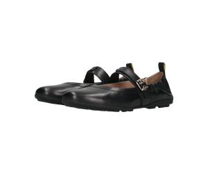 Ballerina SALAMANDER, Damen, Gr. 38, schwarz, Glattleder, Basic, Schuhe Ballerina, Halbschuh mit Klettverschluss mit aufgesetztem Riemchen (67494036-38) schwarz
