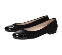 Ballerina SIOUX "Villanelle-702", Damen, Gr. 37.5 (UK 4 1/2), schwarz, Obermaterial: 50% Lammlackleder LAPA. 50% Ziegenveloursleder GOVL. 100% Gummi rubber., Schuhe Ballerina (51952746-37,5) schwarz