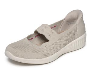 Ballerina SKECHERS "ARYA", Damen, Gr. 36, natur, Textil, Schuhe Ballerina, Freizeitschuh, Schlupfschuh mit Handsfree Slip-Ins Funktion (54004651-36) natur