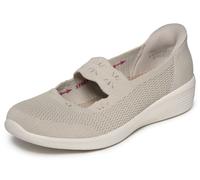Ballerina SKECHERS "ARYA", Damen, Gr. 39, beige (natur), Textil, Schuhe Ballerina, Freizeitschuh, Schlupfschuh mit Handsfree Slip-Ins Funktion (54004651-39)