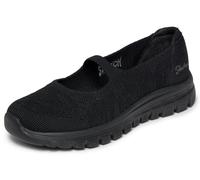 Ballerina SKECHERS "GRACEFUL", Damen, Gr. 39, schwarz (schwarz unifarben), Textil, Glitzer, Schuhe Ballerina, Freizeitschuh, Schlupfschuh, Slipper mit Stretch-Fit (64543948-39) schwarz unifarben
