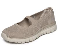 Ballerina SKECHERS "GRACEFUL", Damen, Gr. 39, taupe, Textil, Glitzer, Schuhe Ballerina, Freizeitschuh, Schlupfschuh, Slipper mit Stretch-Fit (46047500-39) taupe