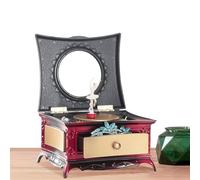 Ballerina-Spieluhr | Drehbare Musik-Schmuckschatulle für Kinder mit Tanzen für Mädchen - Spieluhr aus Ballerina-Seil, Schmuck-Organizer mit Schloss und Spiegel, Raumdekoration